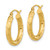 14k Polished Satin and Diamond-cut Hoop Earrings - TF-86D2A0C0-6866