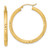 14k Polished Satin and Diamond-cut Hoop Earrings - TF-86D35F4B-5776