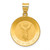 14K Polished Satin Hollow Divino Nino Round Medal Pendant - XR-4B7ADD13-2574