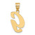 14k Polished Script Letter G Initial Pendant