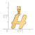 14k Polished Script Letter H Initial Pendant