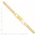 14k Polished Semi-Solid Chain/Solid Plate 5.9mm Curb Link 37.5x9mm Plate 7 inch ID Bracelet