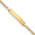 14k Polished Semi-Solid Chain/Solid Plate Cuban Link 23x4.3mm Plate 8 inch ID Bracelet