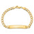 14k Polished Semi-Solid Chain/Solid Plate Cuban Link 35x7mm Plate 7 inch ID Bracelet