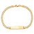 14k Polished Semi-Solid Chain/Solid Plate Cuban Link Soft Diamond Shape 25.5x7.5mm Plate 8 inch ID Bracelet