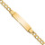 14k Polished Semi-Solid Chain/Solid Plate Curb Link 37.5x10mm Plate 7 inch ID Bracelet
