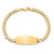 14k Polished Semi-Solid Chain/Solid Plate Curb Link Oval 27x11.5mm Plate 7 inch ID Bracelet