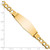 14k Polished Semi-Solid Chain/Solid Plate Curb Link Soft Diamond Shape 39x14mm Plate 7 inch ID Bracelet - DC-0BAA2830-8226