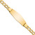 14k Polished Semi-Solid Chain/Solid Plate Curb Link Soft Diamond Shape 39x14mm Plate 8 inch ID Bracelet - DC-B82BF653-2511
