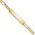 14k Polished Semi-Solid Chain/Solid Plate Figaro Link 33.5x6.5mm Plate 7 inch ID Bracelet