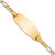14k Polished Semi-Solid Chain/Solid Plate Figaro Link Oval 25x11.2mm Plate 8 inch ID Bracelet