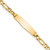 14k Polished Semi-Solid Chain/Solid Plate Figaro Link Soft Diamond Shape 19.5x5.5mm Plate 6 inch Baby/Child ID Bracelet - DC-36560C2D-8884