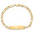 14k Polished Semi-solid Chain/Solid Plate Figaro Link Soft Diamond Shape 28x9.5mm Plate 8 inch ID Bracelet