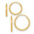 14k Polished Set of Two Pairs 1.00mm Endless Hoop Earrings