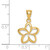 14k Polished Small Cut-out Plumeria Pendant