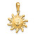 14k Polished Small Sun Charm