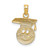 14K Polished Smiley Face w/ Graduation Cap Charm