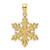 14K Polished Snowflake Pendant - K9-FF81341D-3079