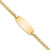 14k Polished Solid Chain/Solid Plate Anchor Link Oval 18.5x8mm Plate 5.5 inch Baby/Child ID Bracelet