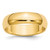 10k Yellow Gold 6mm Half Round Wedding Band Size 12.5