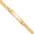 14k Polished Solid Chain/Solid Plate Curb Link 37x9mm Plate 8 inch ID Bracelet - LI-80D7F041-3812