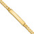 14k Polished Solid Chain/Solid Plate Curb Link Diamond-cut 40x8mm Plate 7 inch ID Bracelet - LI-5BDED00A-8285