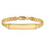 14k Polished Solid Chain/Solid Plate Curb Link Diamond-cut 40x8mm Plate 7 inch ID Bracelet - LI-5BDED00A-8285