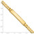 14k Polished Solid Chain/Solid Plate Curb Link Diamond-cut 40x8mm Plate 7 inch ID Bracelet - LI-5BDED00A-8285