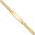 14k Polished Solid Chain/Solid Plate Curb Link Soft Diamond Shape 33x10mm Plate 7 inch ID Bracelet - LI-ABBDD7D9-4434