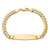 14k Polished Solid Chain/Solid Plate Curb Link Soft Diamond Shape 33x10mm Plate 8 inch ID Bracelet - LI-E14E46CE-3185