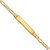 14k Polished Solid Chain/Solid Plate Figaro Link Diamond-cut 32.5x6.5mm Plate 8 inch ID Bracelet