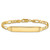 14k Polished Solid Chain/Solid Plate Figaro Link Diamond-cut 32.5x6.5mm Plate 8 inch ID Bracelet