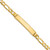 14k Polished Solid Chain/Solid Plate Figaro Link Diamond-cut 39x8mm Plate 8 inch ID Bracelet