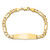 14k Polished Solid Chain/Solid Plate Flat Figaro Link Soft Diamond Shape 33x9mm Plate 8 inch ID Bracelet