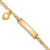 14k Polished Solid Chain/Solid Plate Heart Dangle Anchor Link 20x5mm Plate 6 inch Baby/Child ID Bracelet