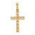 14k Polished Solid Cross Pendant - XR-BEC5F047-6993