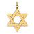 14k Polished Solid Star of David Pendant - XR-5E90987B-6383