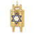 14k Polished Solid Torah and Enameled Star of David Pendant