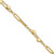 14K Polished Square Beads and Paperclip Link 7 inch Bracelet Plus 0.5 inch Extender
