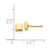 14k Polished Square Post Ear - YE-2746B7AC-6244