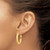 14k Polished Square Tube Oval Hoop Earrings