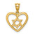 14K Polished Star of David in Heart Pendant