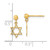 14K Polished Star of David Post Dangle Earrings