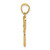 14K Polished Swans Heart Key Charm