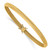14k Polished Textured 5.00mm Flexible Round Bangle Bracelet