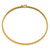 14k Polished Textured 6.15mm Flexible Oval Bangle Bracelet