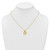 14K Polished Textured and Diamond-cut Fancy Heart Pendant 16 Inch Necklace with 2.25 Inch Extender