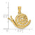 14k Polished Textured and Diamond-cut Snail Pendant