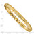 14k Polished Textured and Diamond-cut Twist Pattern 6.20mm Flexible Oval Bangle Bracelet