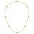 14k Polished Textured Beads 7-Station 18 inch Necklace